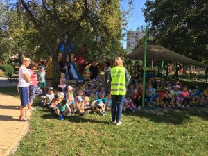 Policjant z wizytą w przedszkolu
