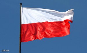 Zdjęcie przedstawia flagę Polski.