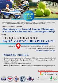 Zdjęcie przedstawia kolorowy plakat zapraszający na piknik charytatywny.