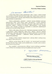 Zdjęcie przedstawia treść życzeń dla pracowników służby cywilnej.