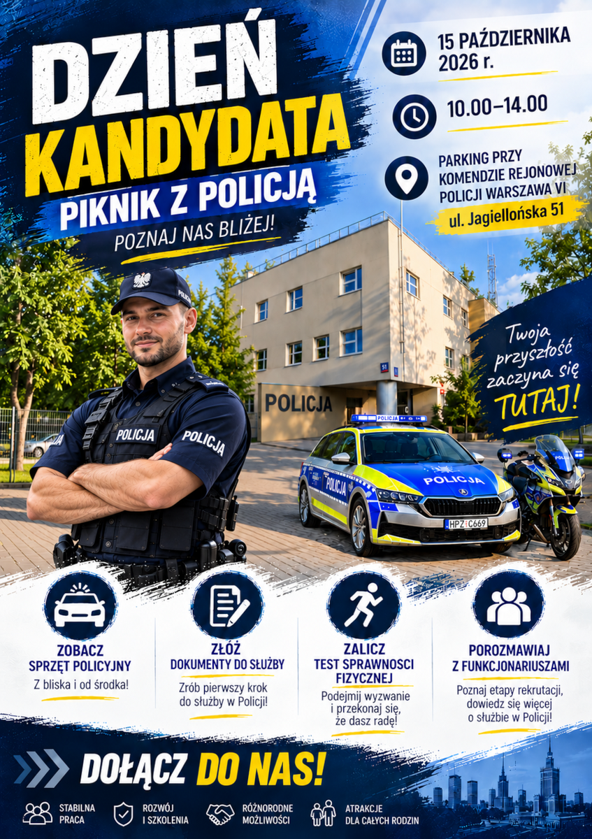 Dzień Kandydata w Komendzie Rejonowej Policji Warszawa VI